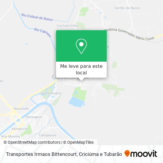 Transportes Irmaos Bittencourt mapa