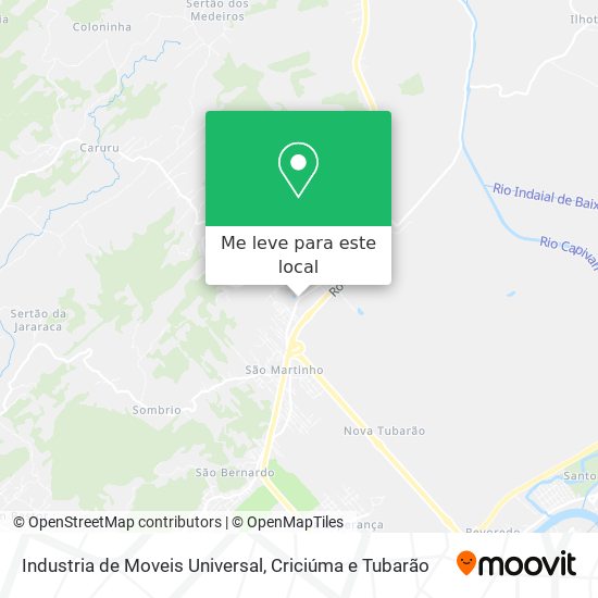 Industria de Moveis Universal mapa