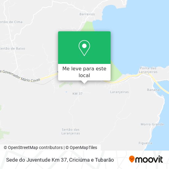 Sede do Juventude Km 37 mapa