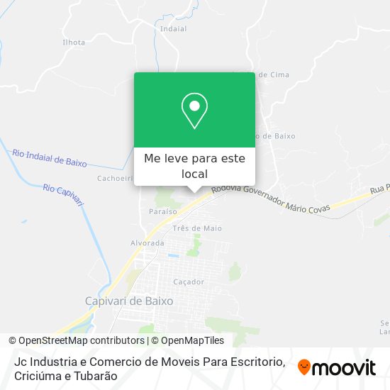Jc Industria e Comercio de Moveis Para Escritorio mapa