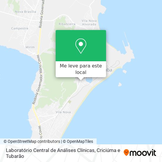 Laboratório Central de Análises Clínicas mapa