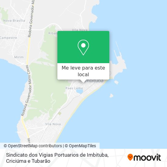 Sindicato dos Vigias Portuarios de Imbituba mapa