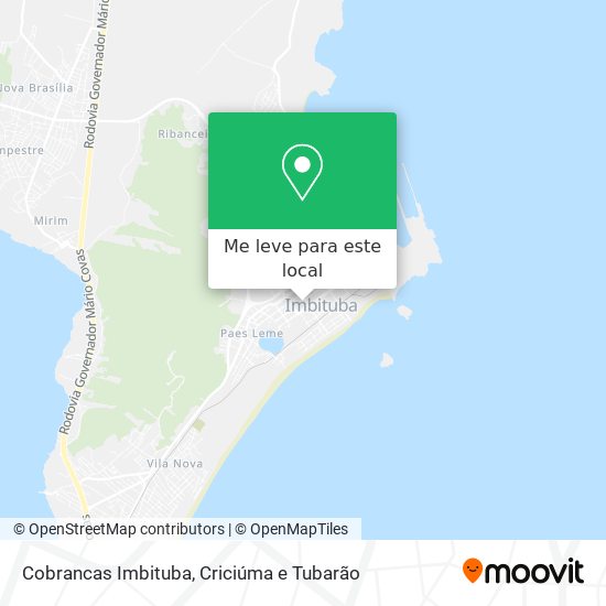 Cobrancas Imbituba mapa