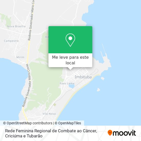Rede Feminina Regional de Combate ao Câncer mapa