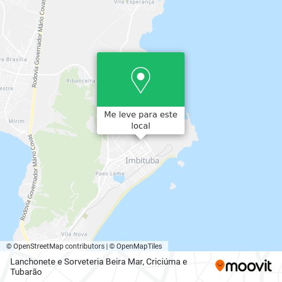 Lanchonete e Sorveteria Beira Mar mapa
