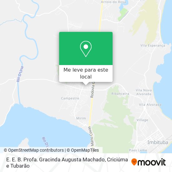 E. E. B. Profa. Gracinda Augusta Machado mapa