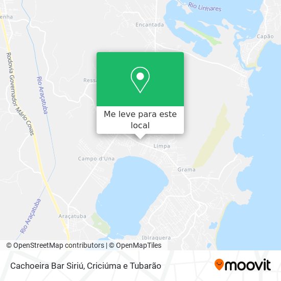 Cachoeira Bar Siriú mapa