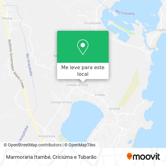 Marmoraria Itambé mapa