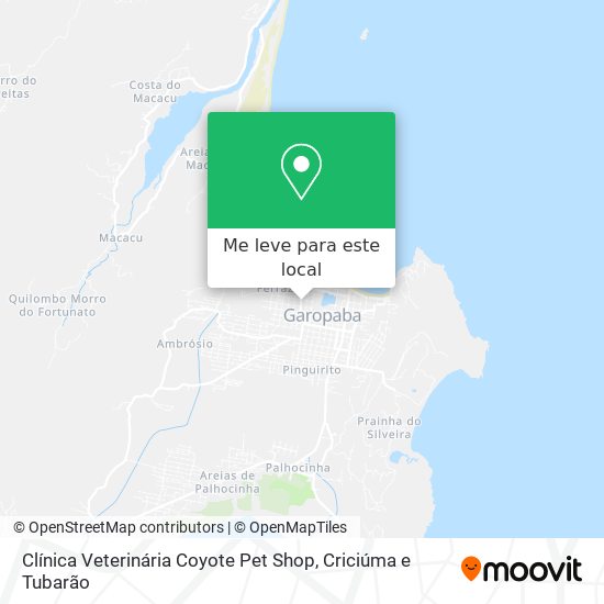 Clínica Veterinária Coyote Pet Shop mapa