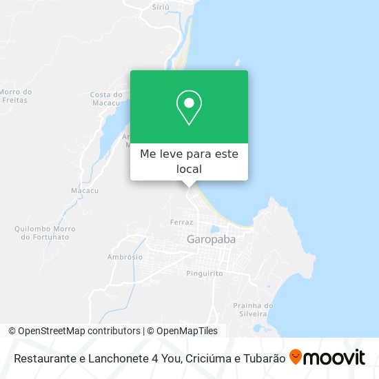 Restaurante e Lanchonete 4 You mapa