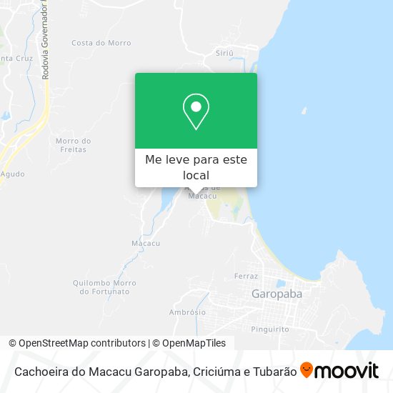 Cachoeira do Macacu Garopaba mapa