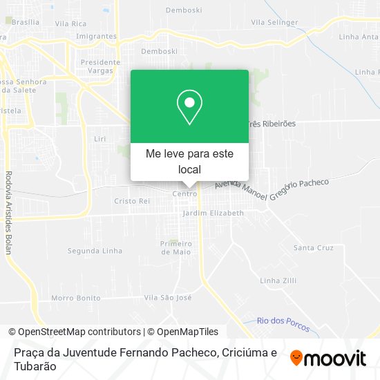 Praça da Juventude Fernando Pacheco mapa