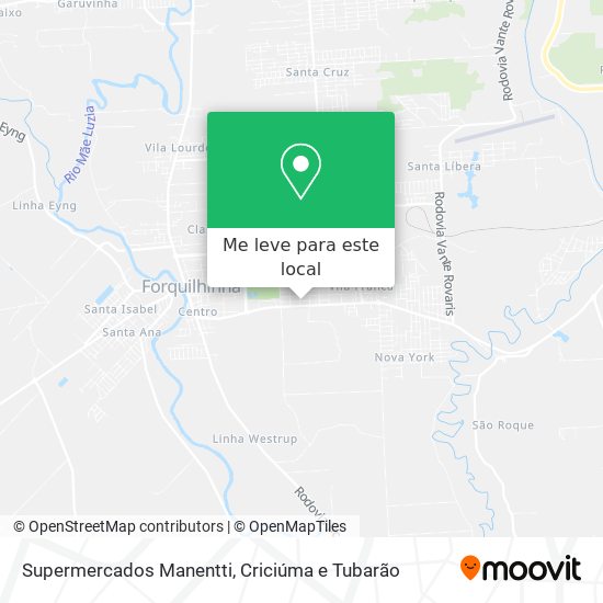 Supermercados Manentti mapa