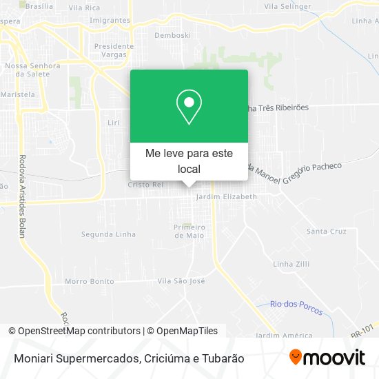 Moniari Supermercados mapa