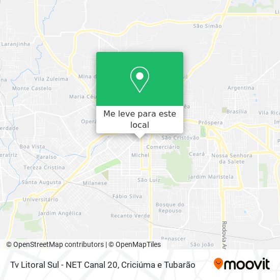 Tv Litoral Sul - NET Canal 20 mapa