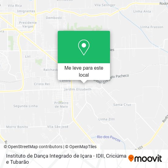 Instituto de Dança Integrado de Içara - IDII mapa