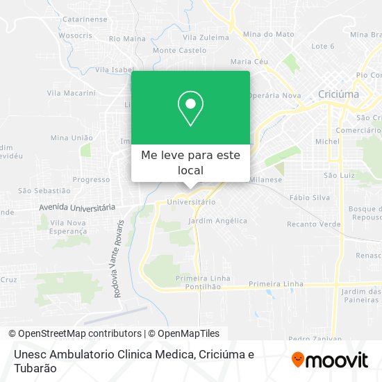 Unesc Ambulatorio Clinica Medica mapa
