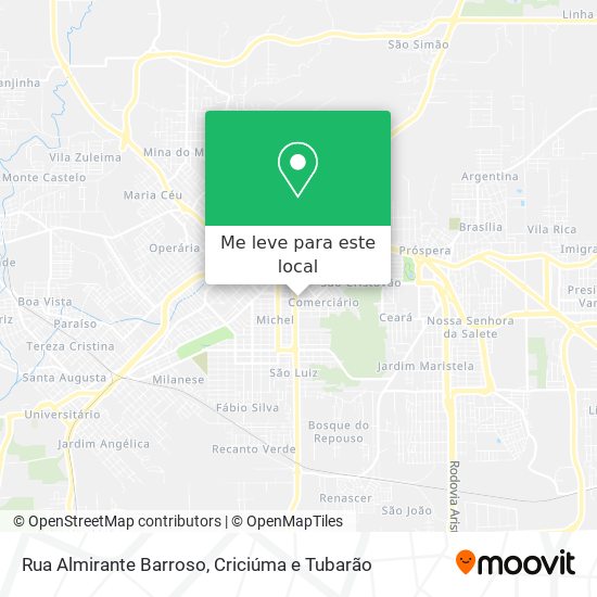 Rua Almirante Barroso mapa