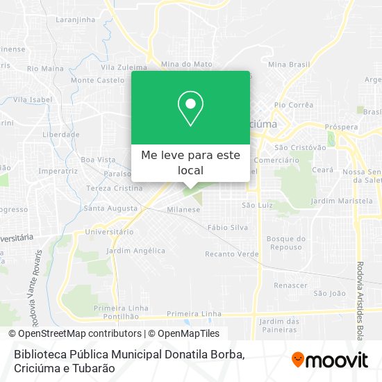 Biblioteca Pública Municipal Donatila Borba mapa