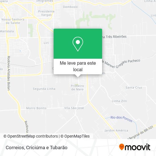 Correios mapa