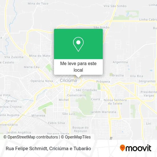 Rua Felipe Schmidt mapa