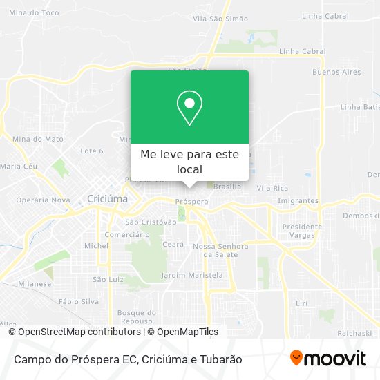 Campo do Próspera EC mapa