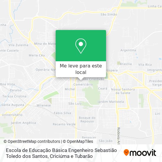 Escola de Educação Básica Engenheiro Sebastião Toledo dos Santos mapa