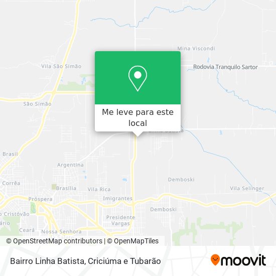 Bairro Linha Batista mapa