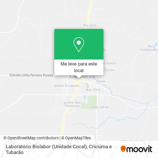 Laboratório Biolabor (Unidade Cocal) mapa