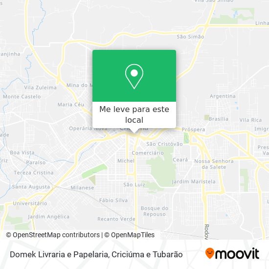 Domek Livraria e Papelaria mapa