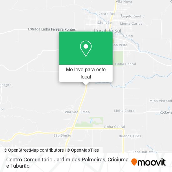 Centro Comunitário Jardim das Palmeiras mapa