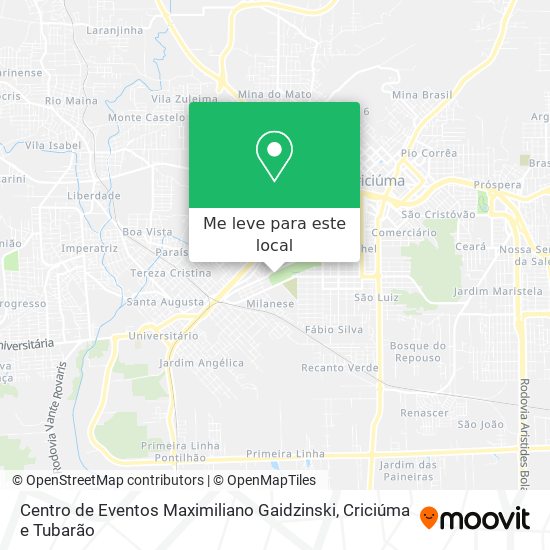 Centro de Eventos Maximiliano Gaidzinski mapa