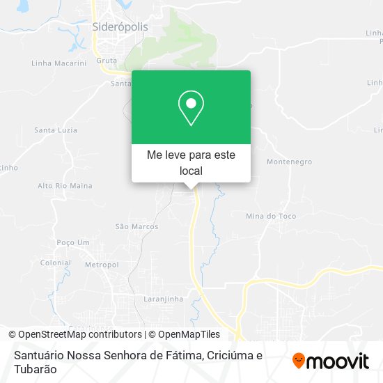 Santuário Nossa Senhora de Fátima mapa
