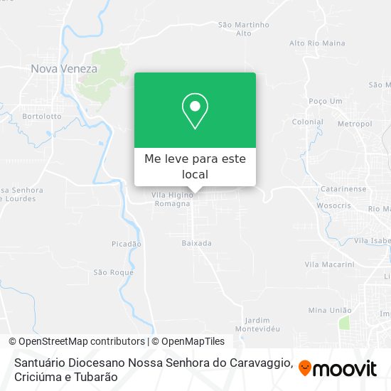 Santuário Diocesano Nossa Senhora do Caravaggio mapa