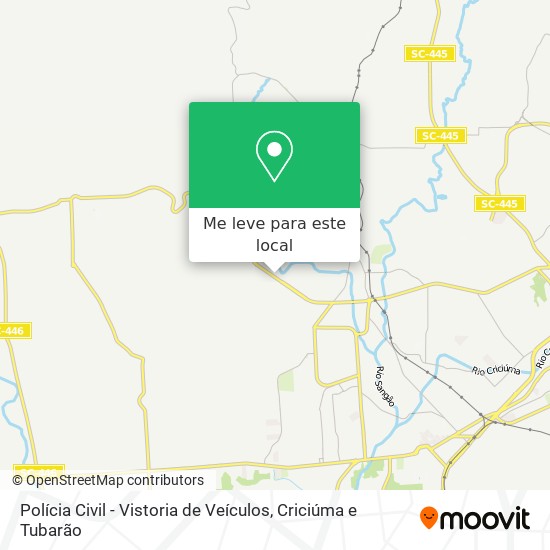 Polícia Civil - Vistoria de Veículos mapa