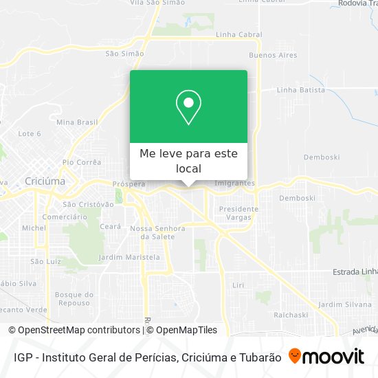 IGP - Instituto Geral de Perícias mapa