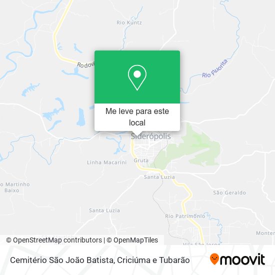 Cemitério São João Batista mapa
