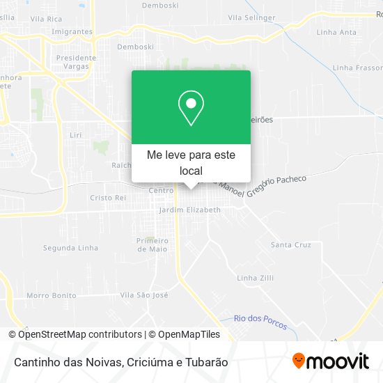 Cantinho das Noivas mapa