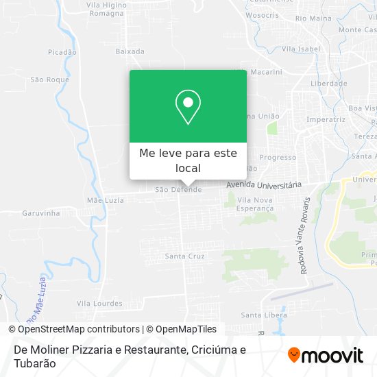 De Moliner Pizzaria e Restaurante mapa