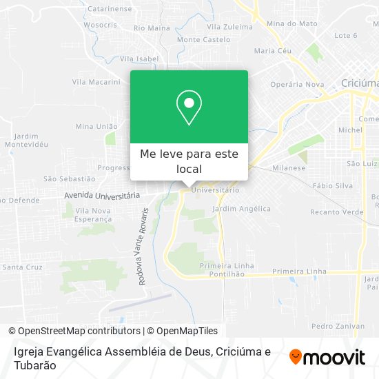 Igreja Evangélica Assembléia de Deus mapa