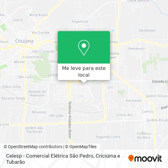 Celesp - Comercial Elétrica São Pedro mapa