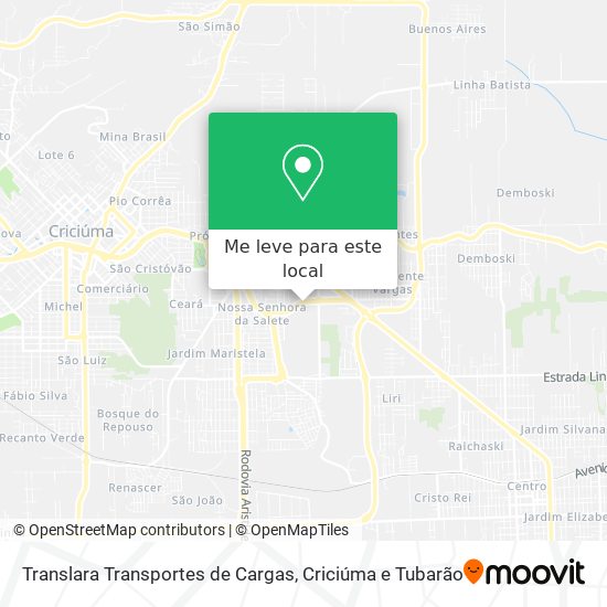 Translara Transportes de Cargas mapa