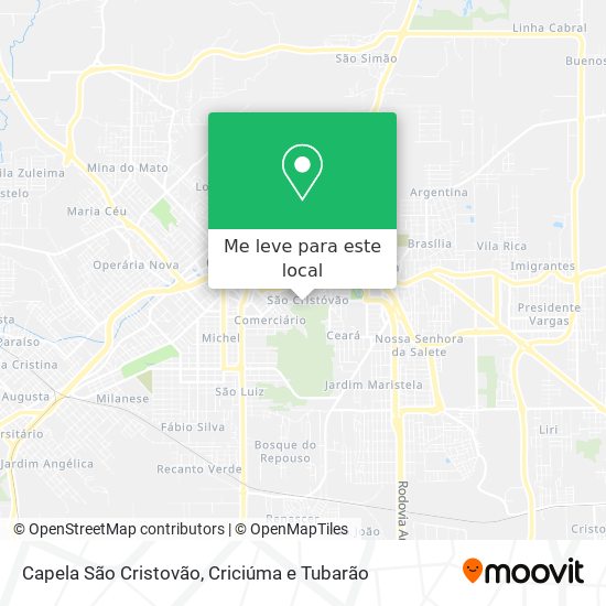 Capela São Cristovão mapa