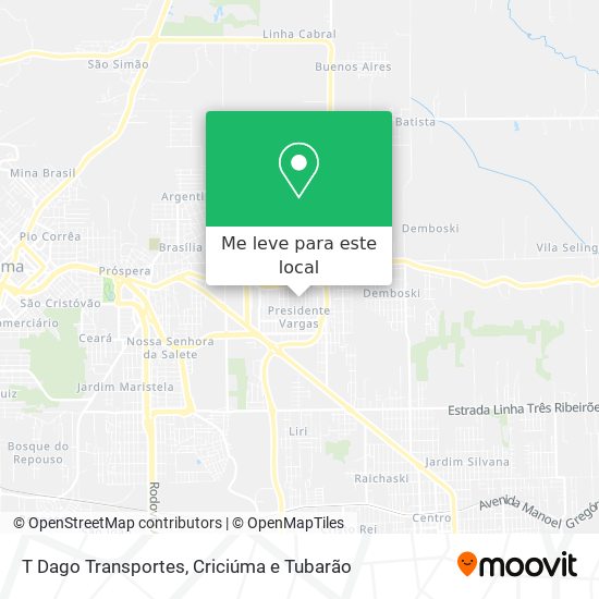 T Dago Transportes mapa