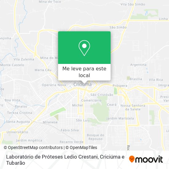 Laboratório de Próteses Ledio Crestani mapa