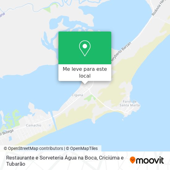 Restaurante e Sorveteria Água na Boca mapa