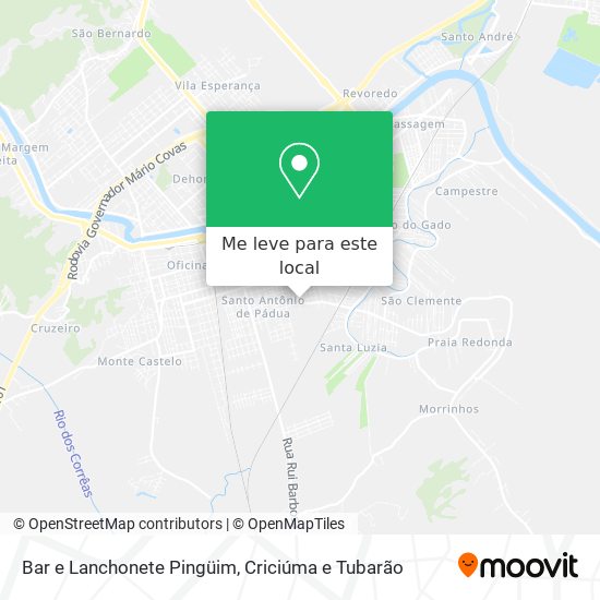 Bar e Lanchonete Pingüim mapa