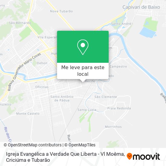 Igreja Evangélica a Verdade Que Liberta - Vl Moêma mapa