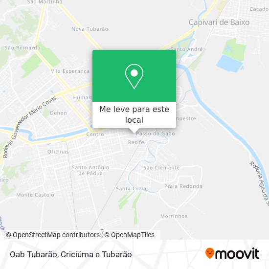 Oab Tubarão mapa
