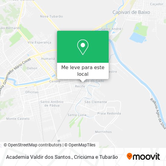 Academia Valdir dos Santos. mapa